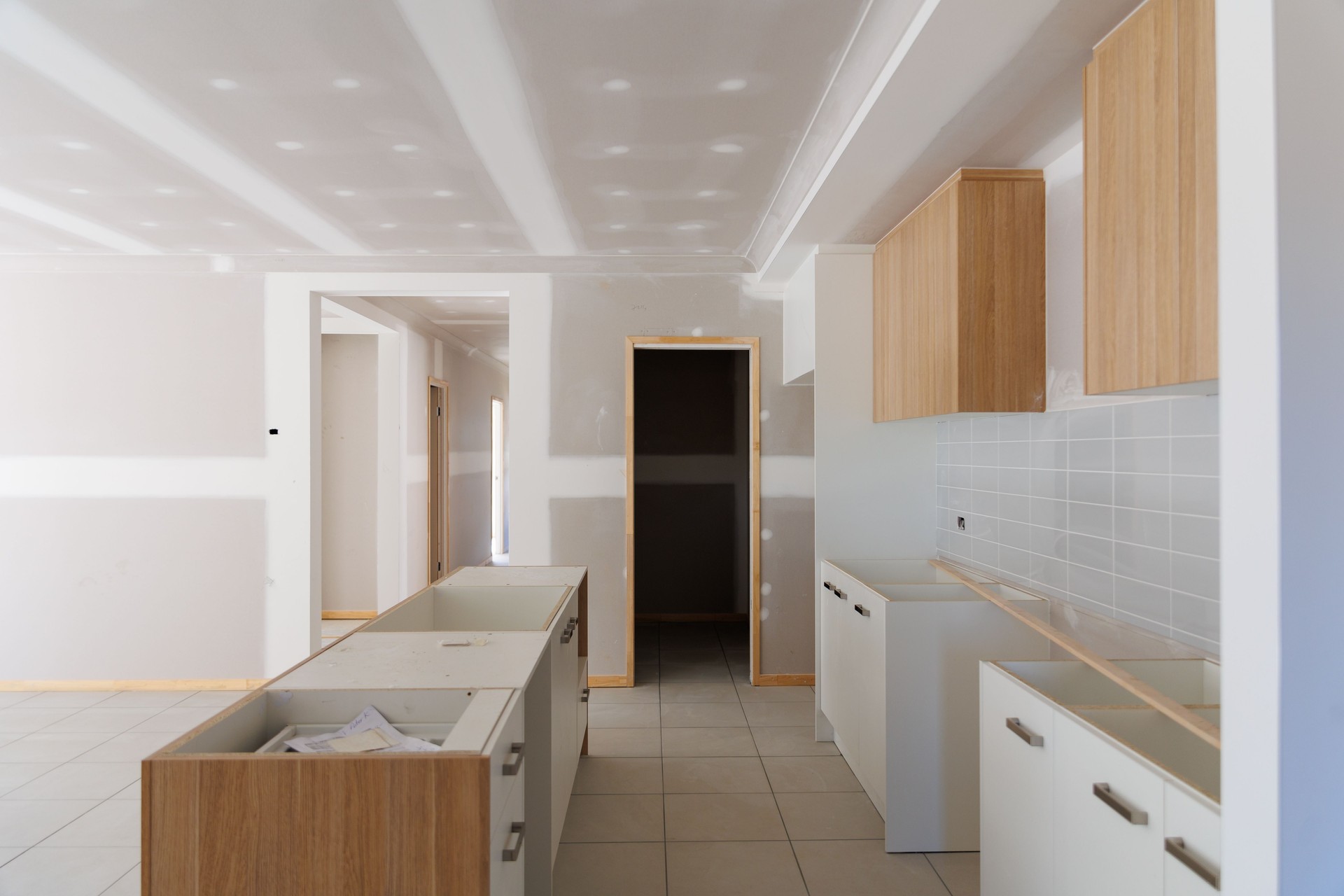 Kitchen under construction